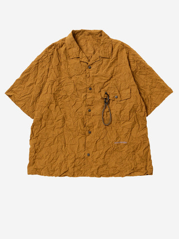AND WANDER Camicia plissettata a manica corta Marrone