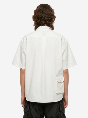 AND WANDER Camicia a manica corte multi pocket in bianco Bianco