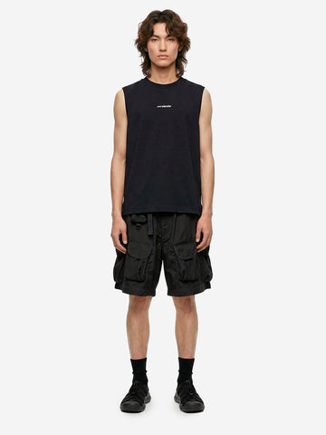 AND WANDER Canotta nera in dry mesh con logo Nero