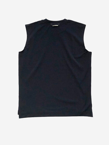 AND WANDER Canotta nera in dry mesh con logo Nero