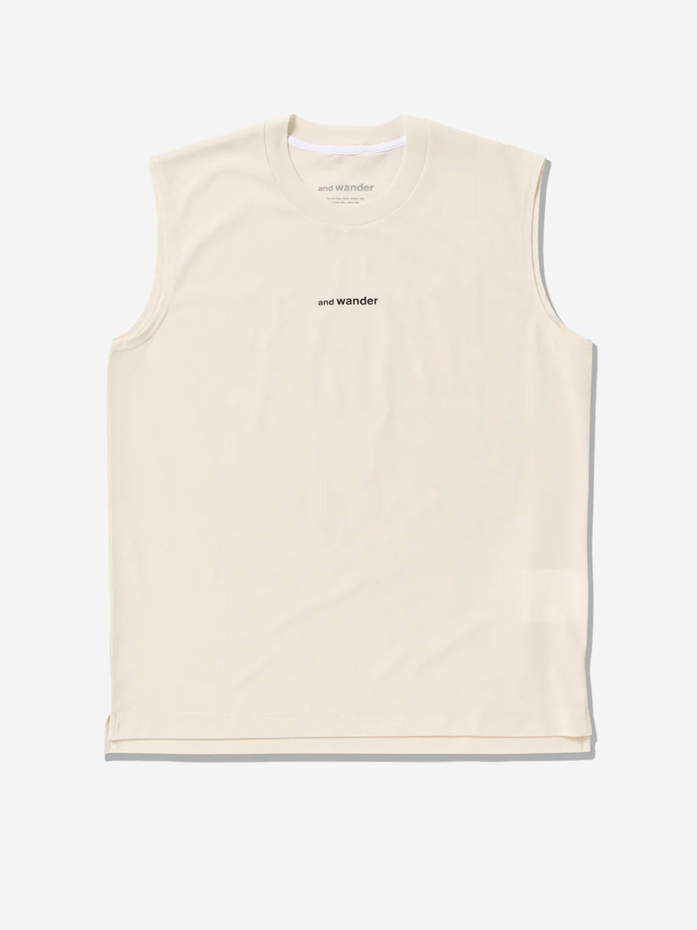 AND WANDER Canotta bianca in dry mesh con logo Bianco Urbanstaroma