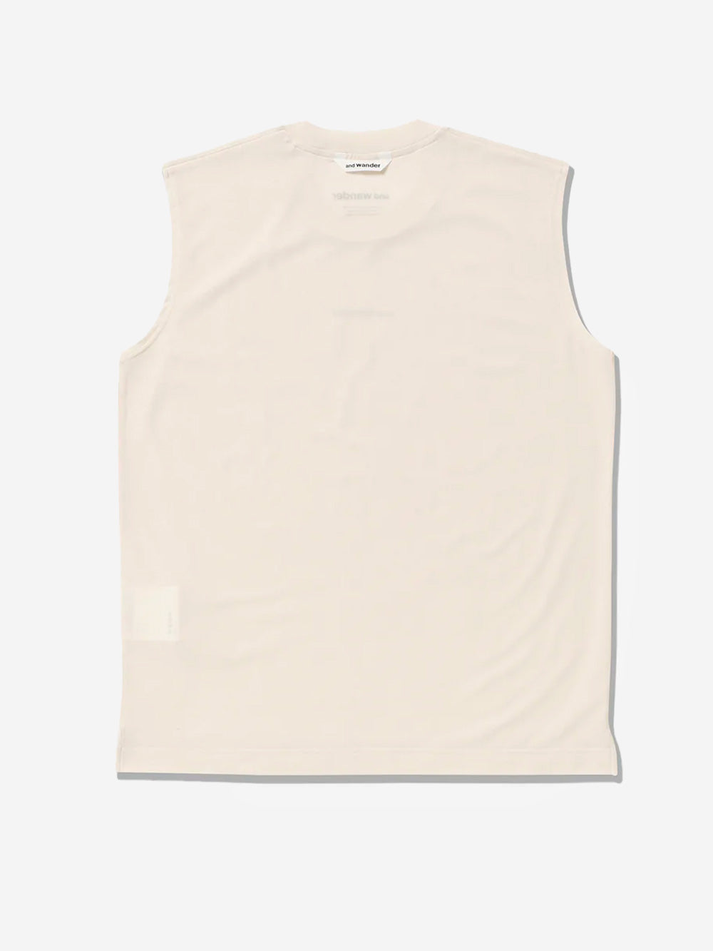 AND WANDER Canotta bianca in dry mesh con logo Bianco Urbanstaroma