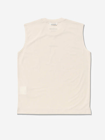 AND WANDER Canotta bianca in dry mesh con logo Bianco