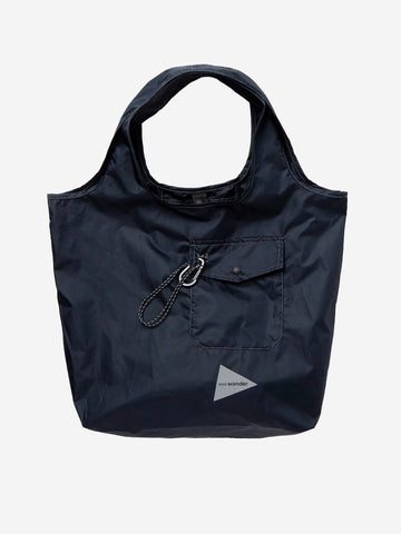 AND WANDER Borsa Grocery Pocket nera in nylon crispy 148 (22l) Nero