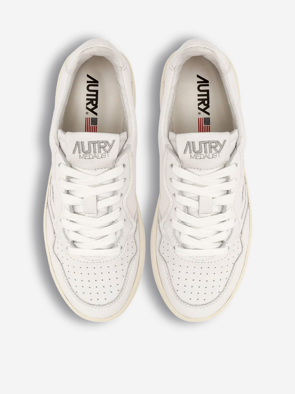 AUTRY M Medalist Low in nappa bianca Bianco Urbanstaroma