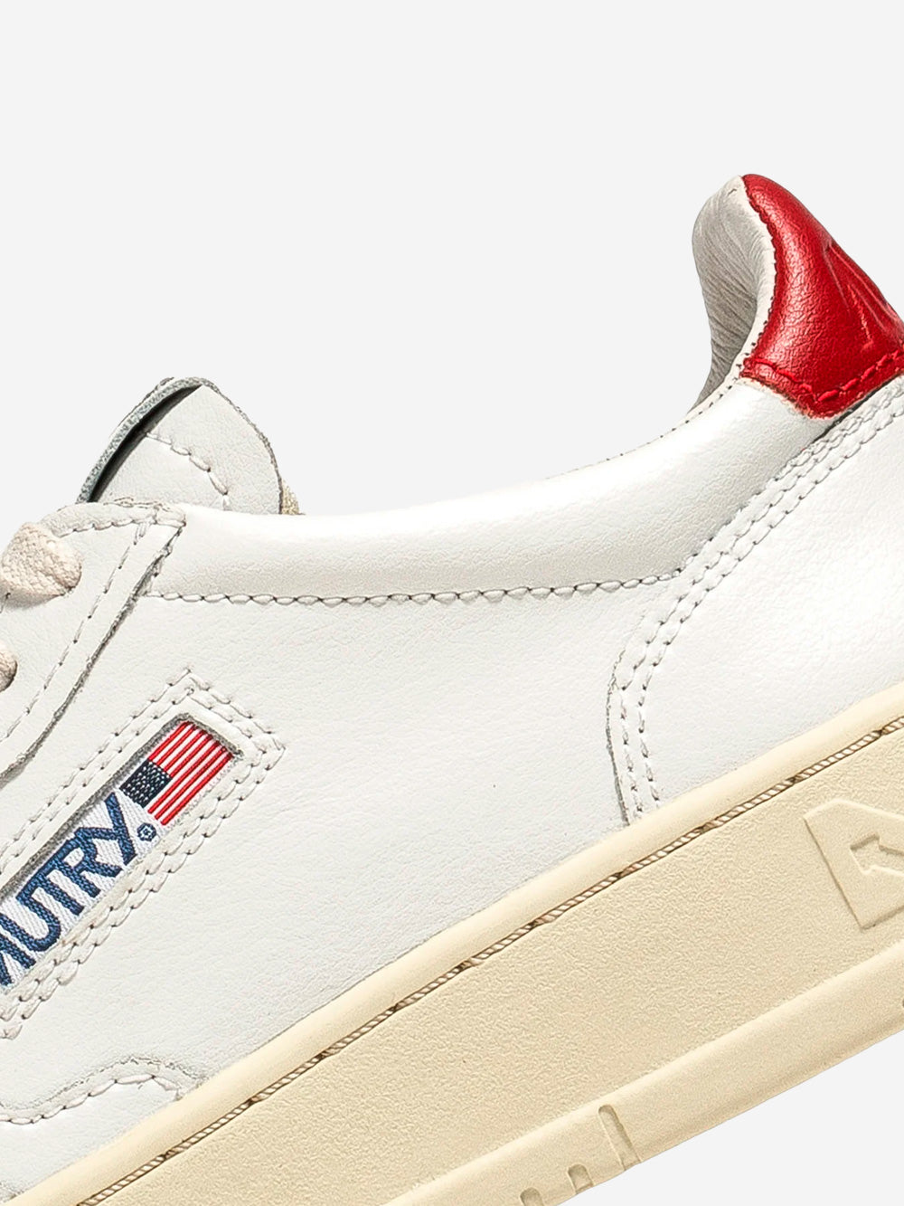 AUTRY Medalist Low in pelle bianca e rossa Bianco Urbanstaroma