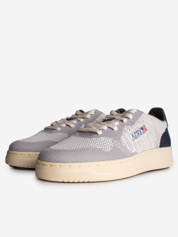 AUTRY M Medalist Easeknit low in maglia grigia e blu Grigio blu