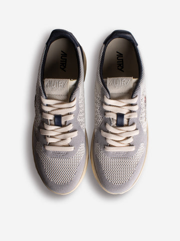 AUTRY M Medalist Easeknit low in maglia grigia e blu Grigio blu