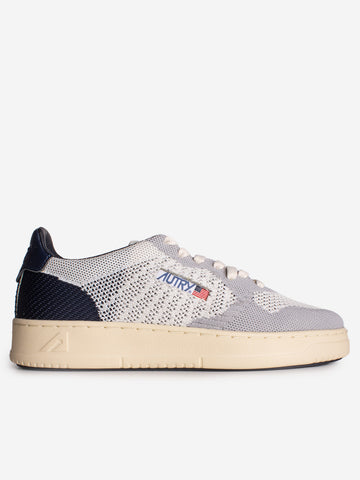 AUTRY M Medalist Easeknit low in maglia grigia e blu Grigio blu