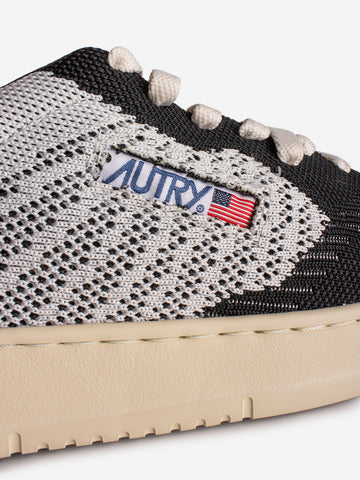AUTRY M Medalist Easeknit low in maglia nera e grigia Nero grigio