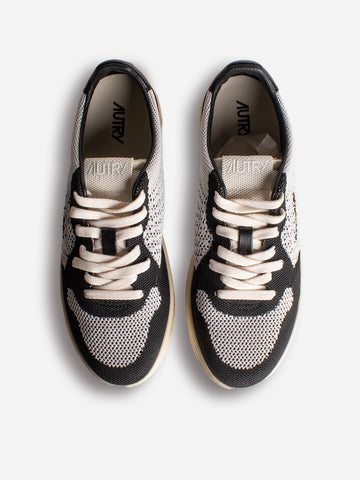 AUTRY M Medalist Easeknit low in maglia nera e grigia Nero grigio