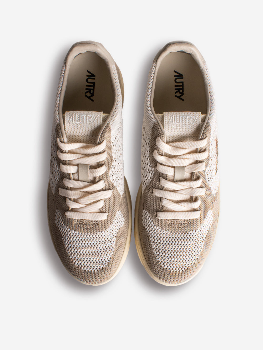 AUTRY M Medalist Easeknit low in maglia avorio avorio Urbanstaroma