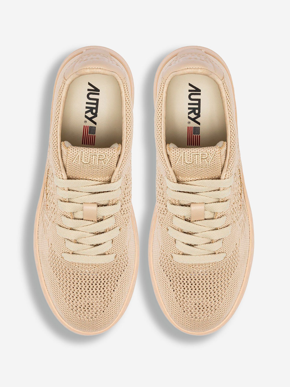 AUTRY M Medalist Easeknit low in maglia beige Beige Urbanstaroma