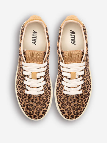 AUTRY W Medalist Low Easeknit leopardate Leopardato