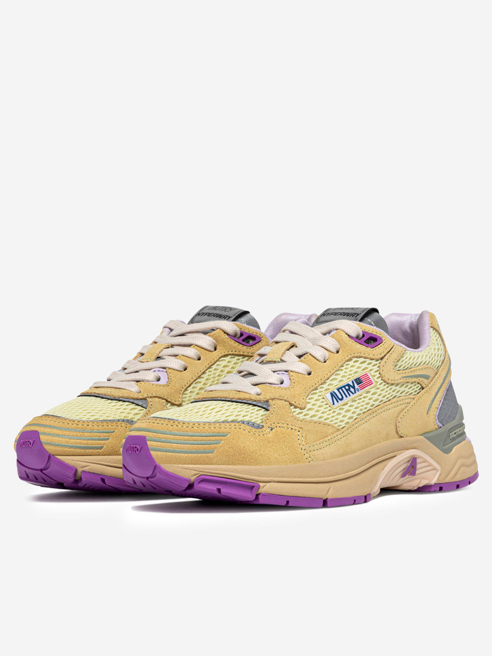 AUTRY M Hyperway in mesh e suede giallo Giallo Urbanstaroma