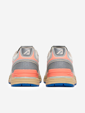 AUTRY M Hyperway in mesh e suede grigie e corallo Multicolor