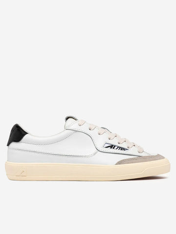 AUTRY Windscape Low in pelle bianca e nera Bianco nero