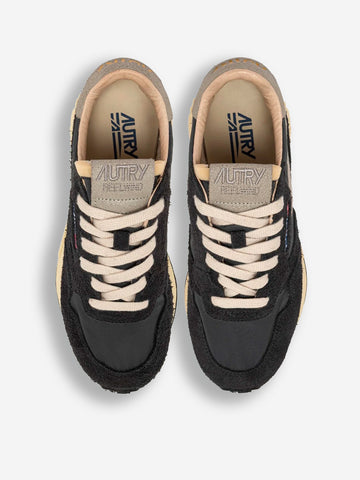 AUTRY W Reelwind Low in nylon e suede nera Nero