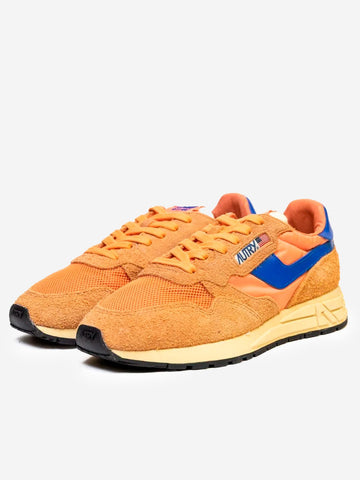 AUTRY M Reelwind Low in nylon e suede arancione con blu Pesca