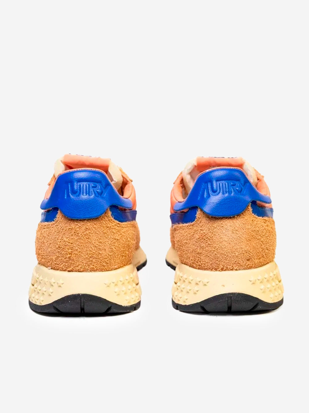 AUTRY M Reelwind Low in nylon e suede arancione con blu Pesca Urbanstaroma