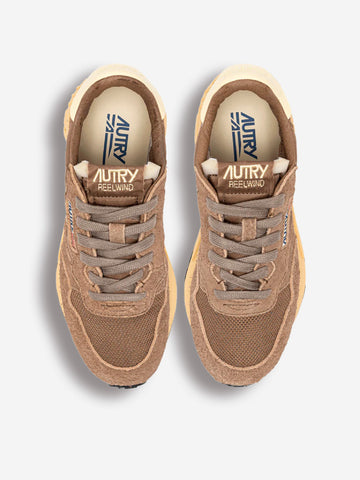 AUTRY M Reelwind Low in nylon e suede con pelle marrone e avorio Roccia