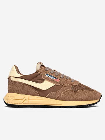 AUTRY M Reelwind Low in nylon e suede con pelle marrone e avorio Roccia