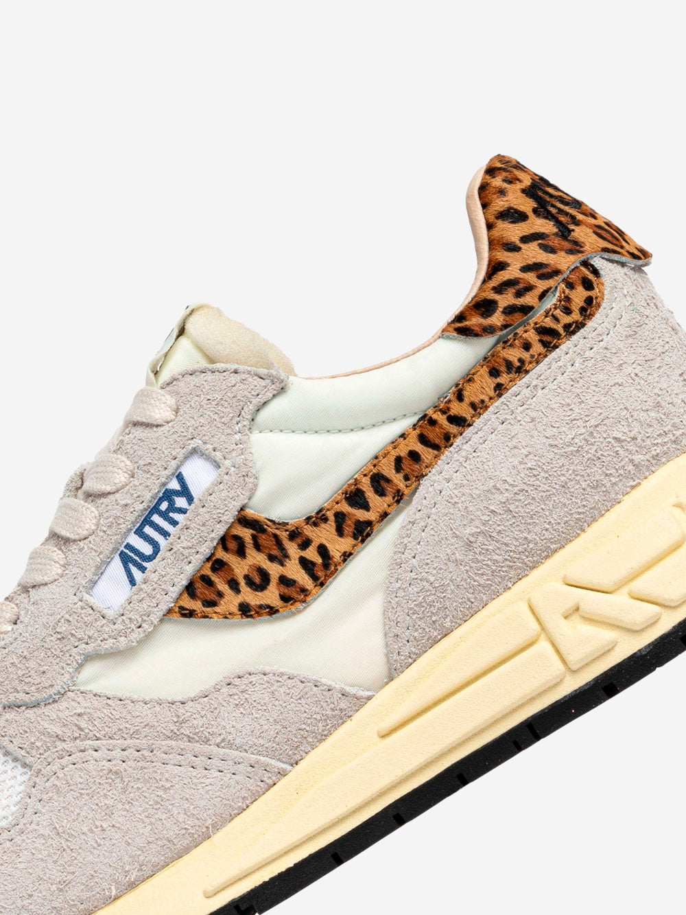 AUTRY W Reelwind Low in nylon e suede bianco con leopard Multicolor Urbanstaroma