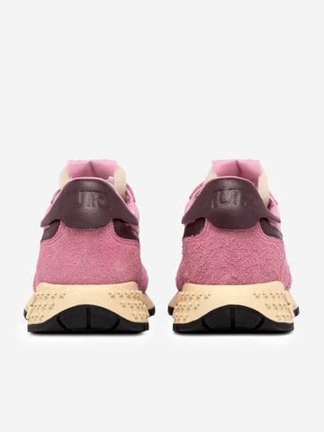 AUTRY W Reelwind Low in nylon e suede bianco con leopard