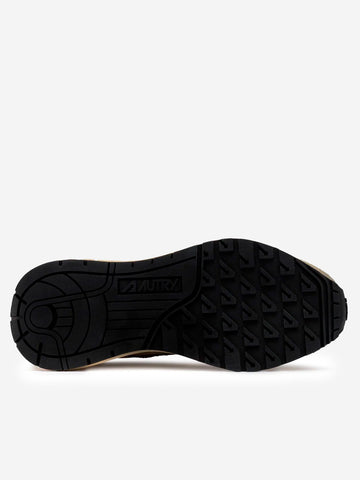 AUTRY W Reelwind Low in nylon e suede bianco con leopard