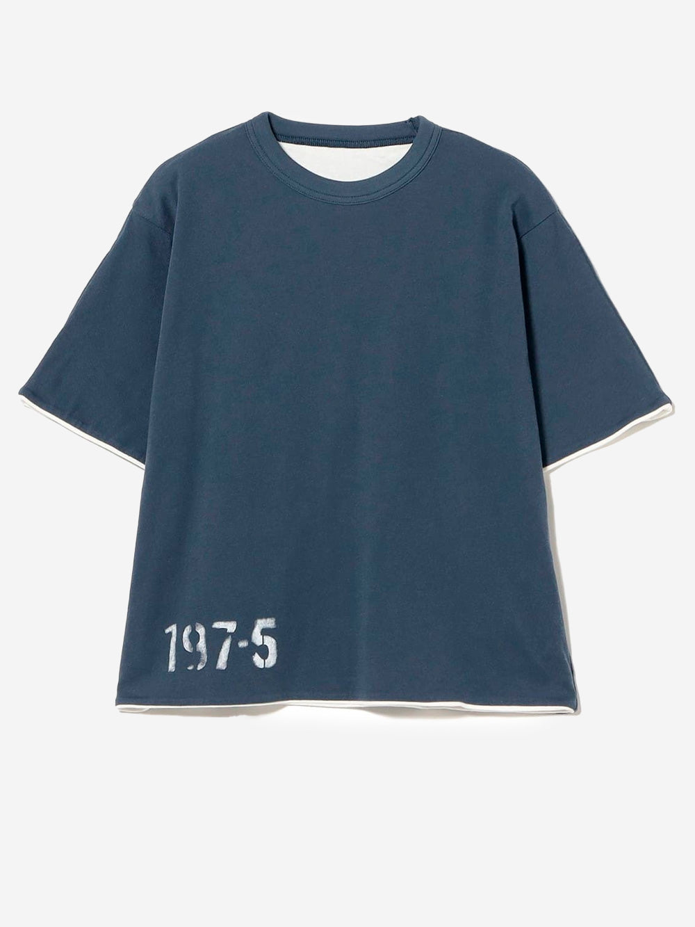 BEAMS BOY T-shirt reversibile blu e bianca con grafica Blu Urbanstaroma