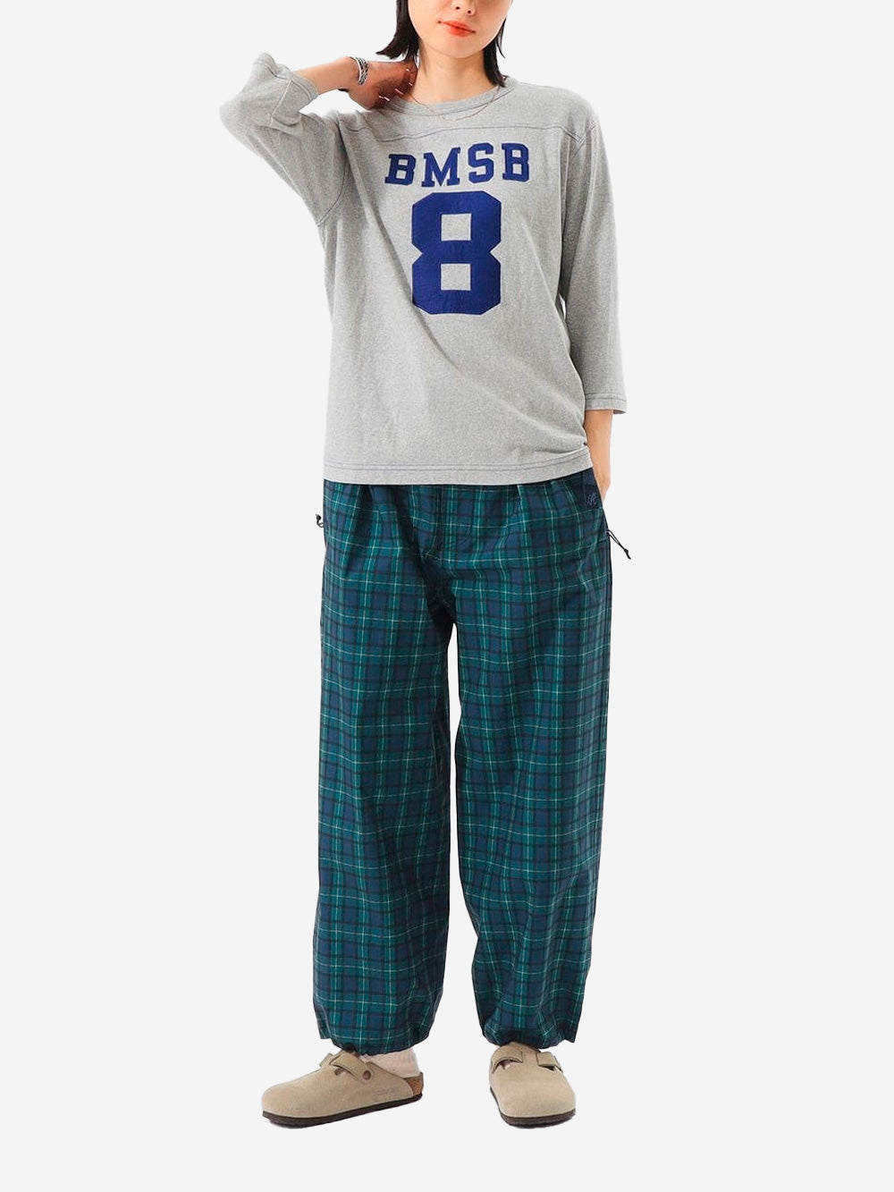 BEAMS BOY T-shirt grigia Football a Maniche a 3/4 Grigio Urbanstaroma