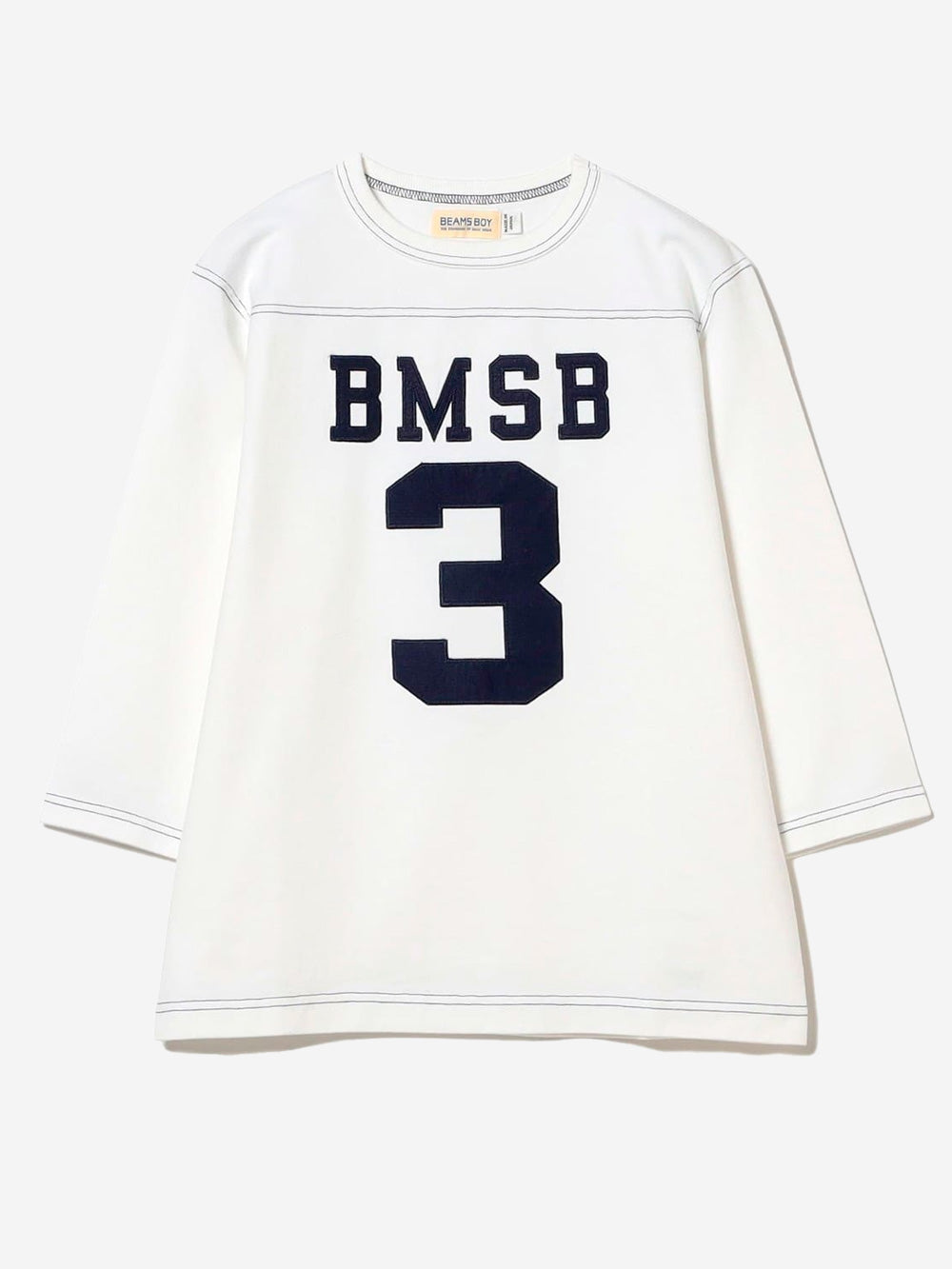 BEAMS BOY T-shirt bianca Football a Maniche a 3/4 Urbanstaroma