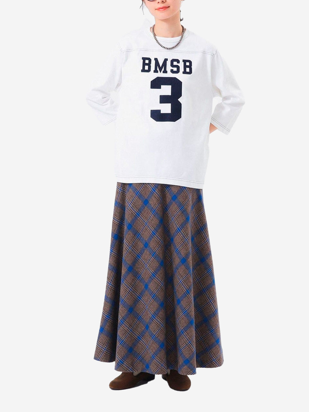 BEAMS BOY T-shirt bianca Football a Maniche a 3/4 Urbanstaroma