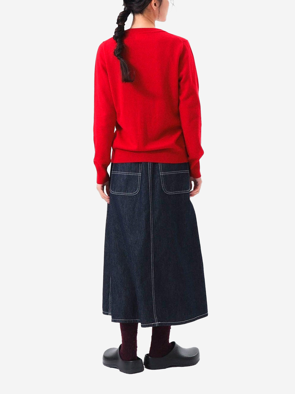 BEAMS BOY Gonna a Portafoglio in Denim plissettato Indigo Urbanstaroma