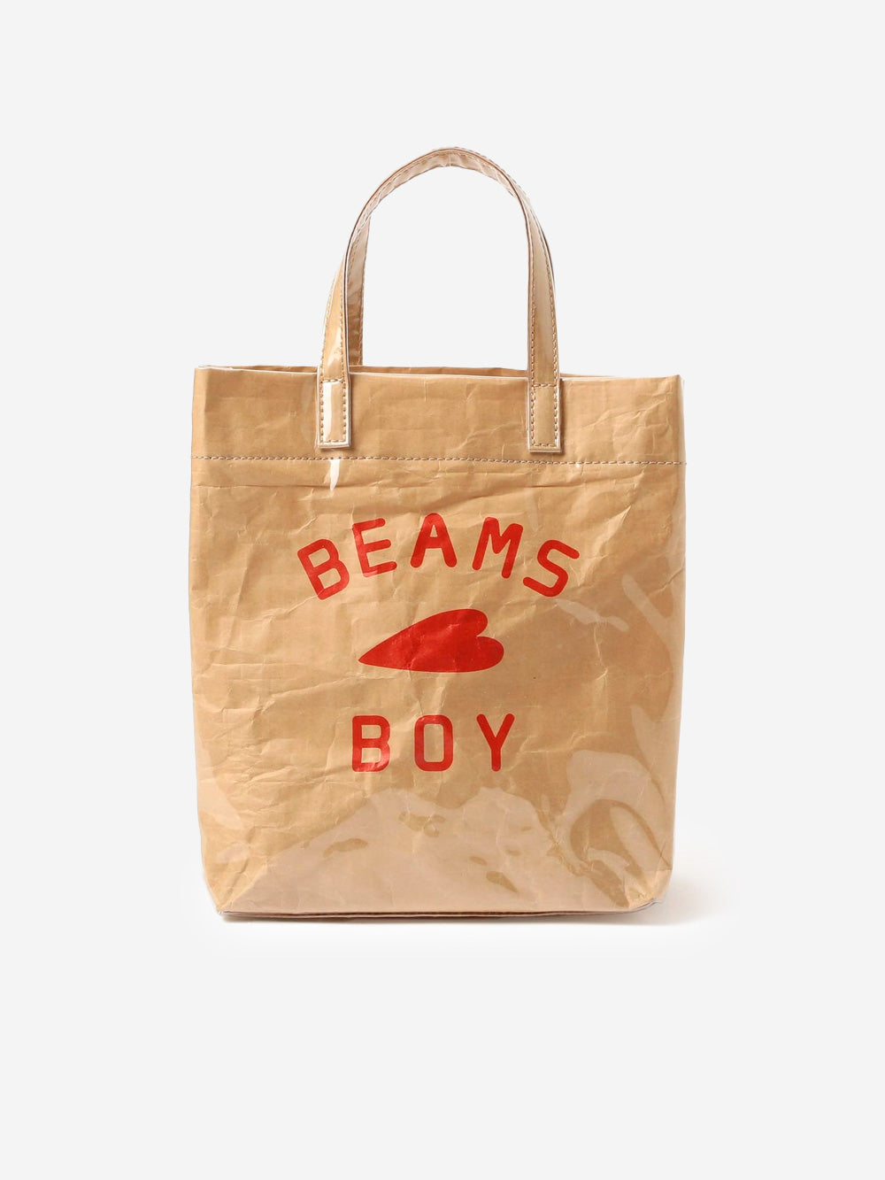 BEAMS BOY Logo Shopping Bag Beige Urbanstaroma