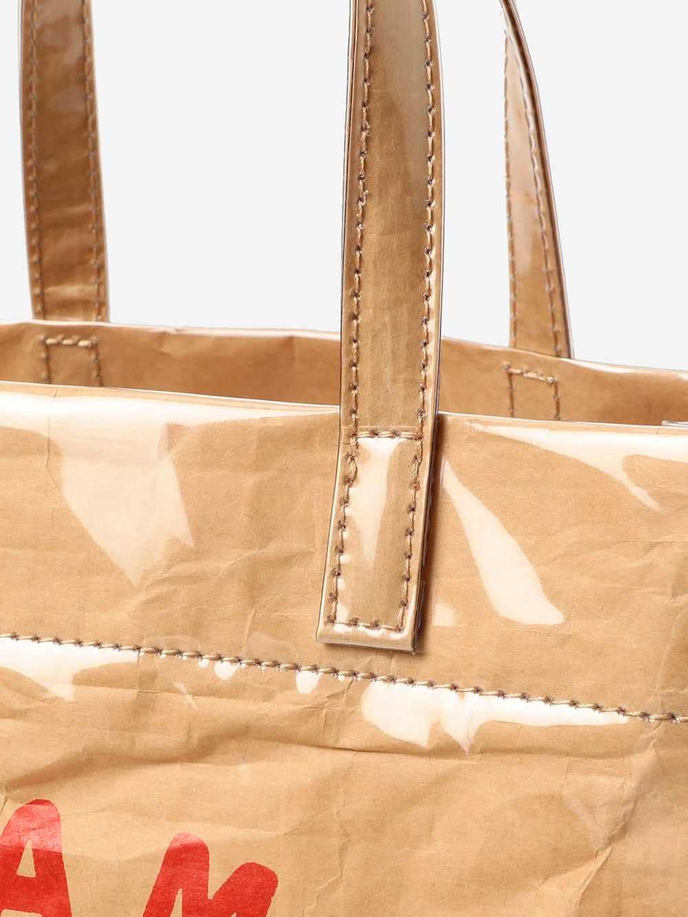 BEAMS BOY Logo Shopping Bag Beige Urbanstaroma