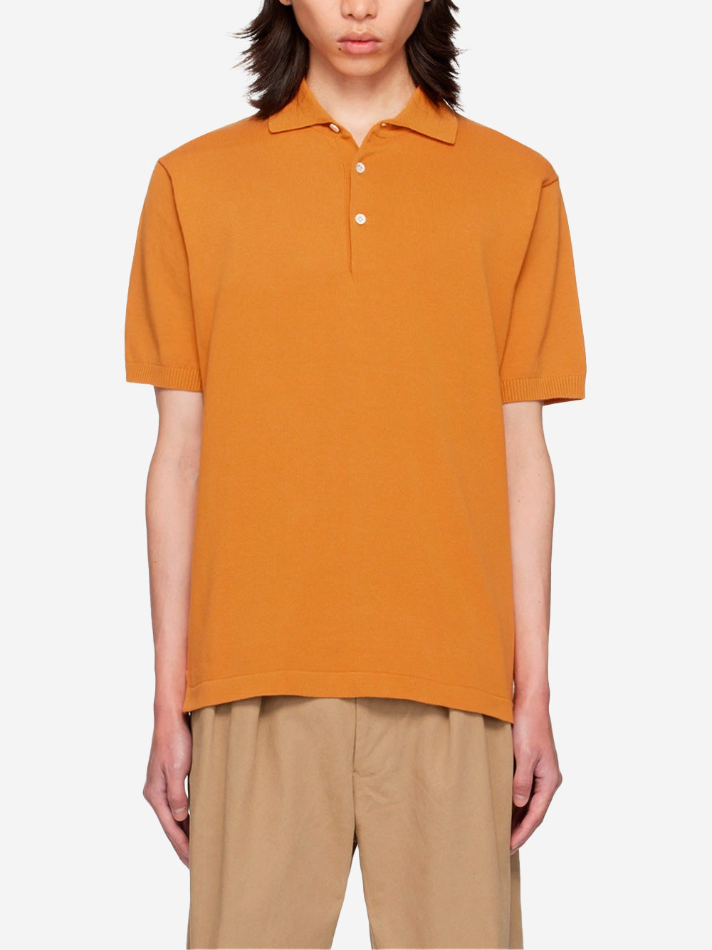 BEAMS PLUS Polo giallo senape in maglia 12G Senape Urbanstaroma