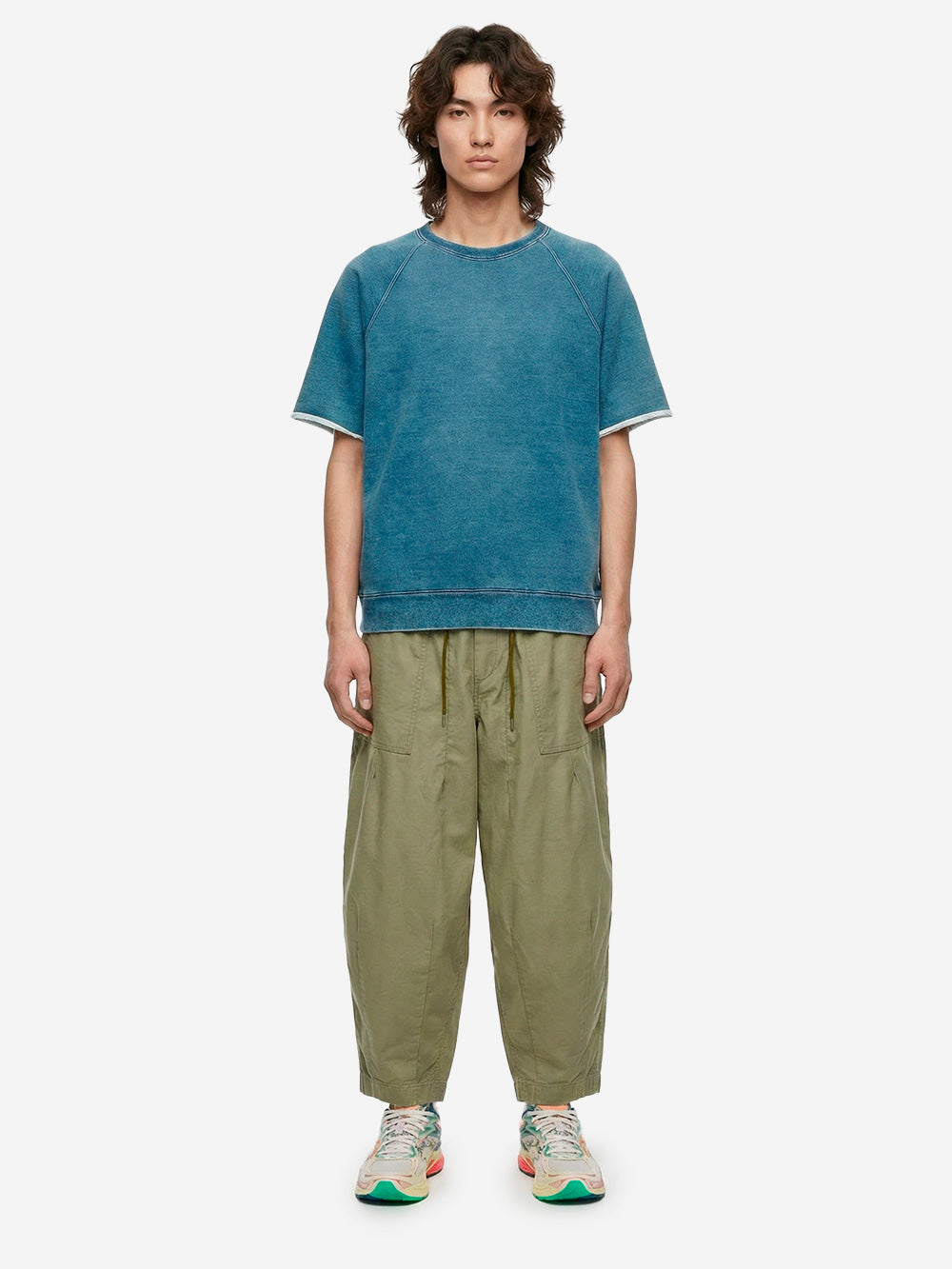 BEAMS PLUS Felpa con manica a giro con bordi a vivo indigo x Remi Relief Indigo Urbanstaroma