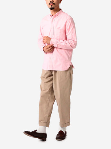 BEAMS PLUS Camicia Button-Down Oxford rosa Rosa
