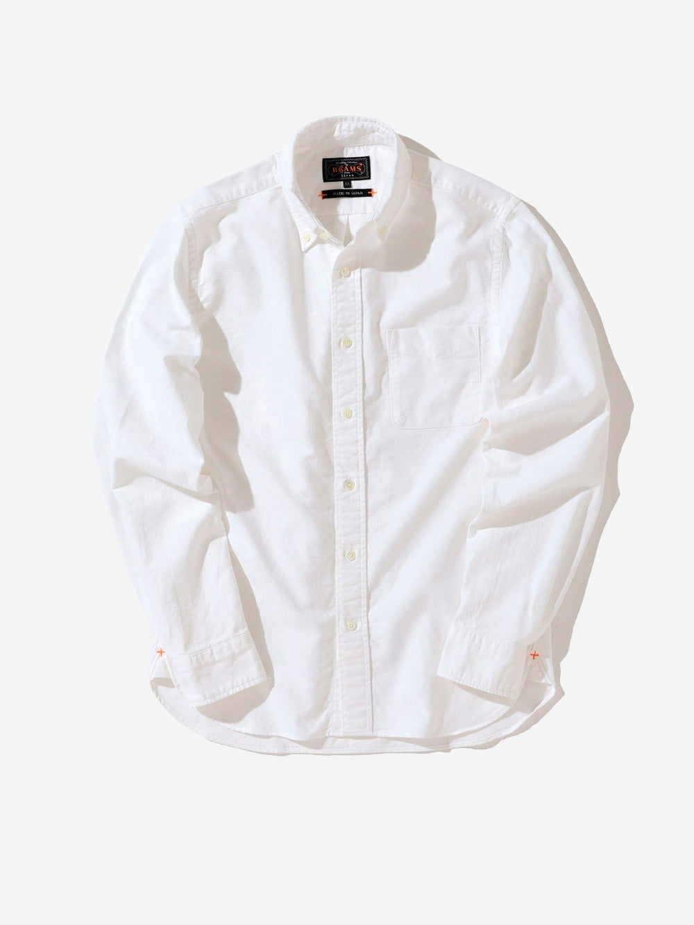 BEAMS PLUS Camicia Button-Down Oxford bianca Bianco Urbanstaroma