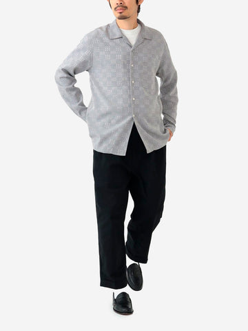 BEAMS PLUS Pantaloni tapered neri 2 pleats in twill Nero