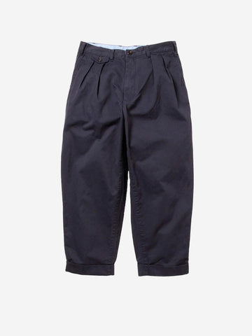 BEAMS PLUS Pantaloni tapered blu 2 pleats in twill Navy