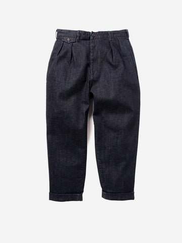 BEAMS PLUS Pantaloni 2 Pleats Tapered Denim Indigo