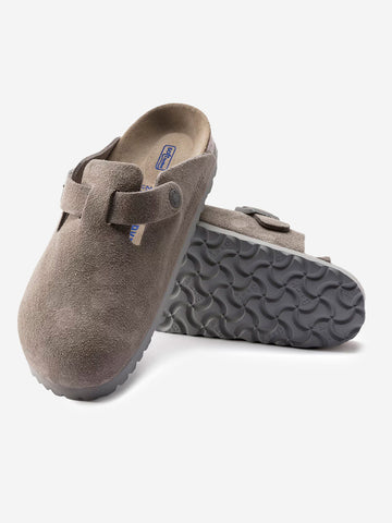 BIRKENSTOCK Boston 'Stone Coin' plantare morbido Grigio