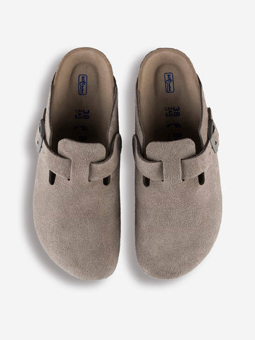 BIRKENSTOCK Boston 'Stone Coin' plantare morbido Grigio