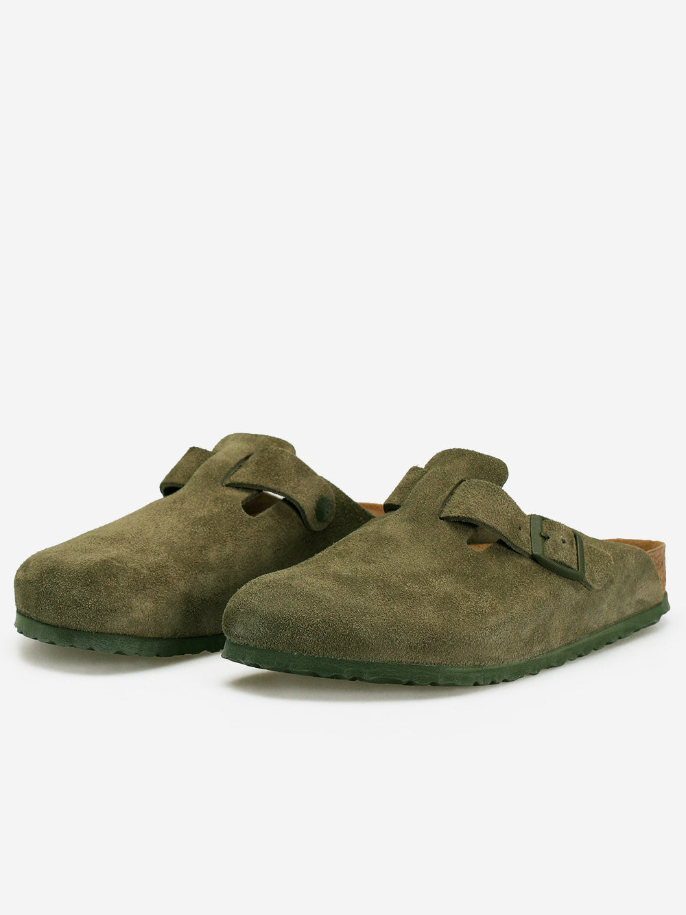 BIRKENSTOCK Boston suede verde 'Thyme' Verde Urbanstaroma
