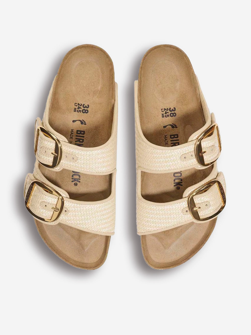 BIRKENSTOCK Arizona Big Buckle in rafia avorio Urbanstaroma