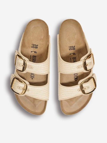 BIRKENSTOCK Arizona Big Buckle in rafia avorio