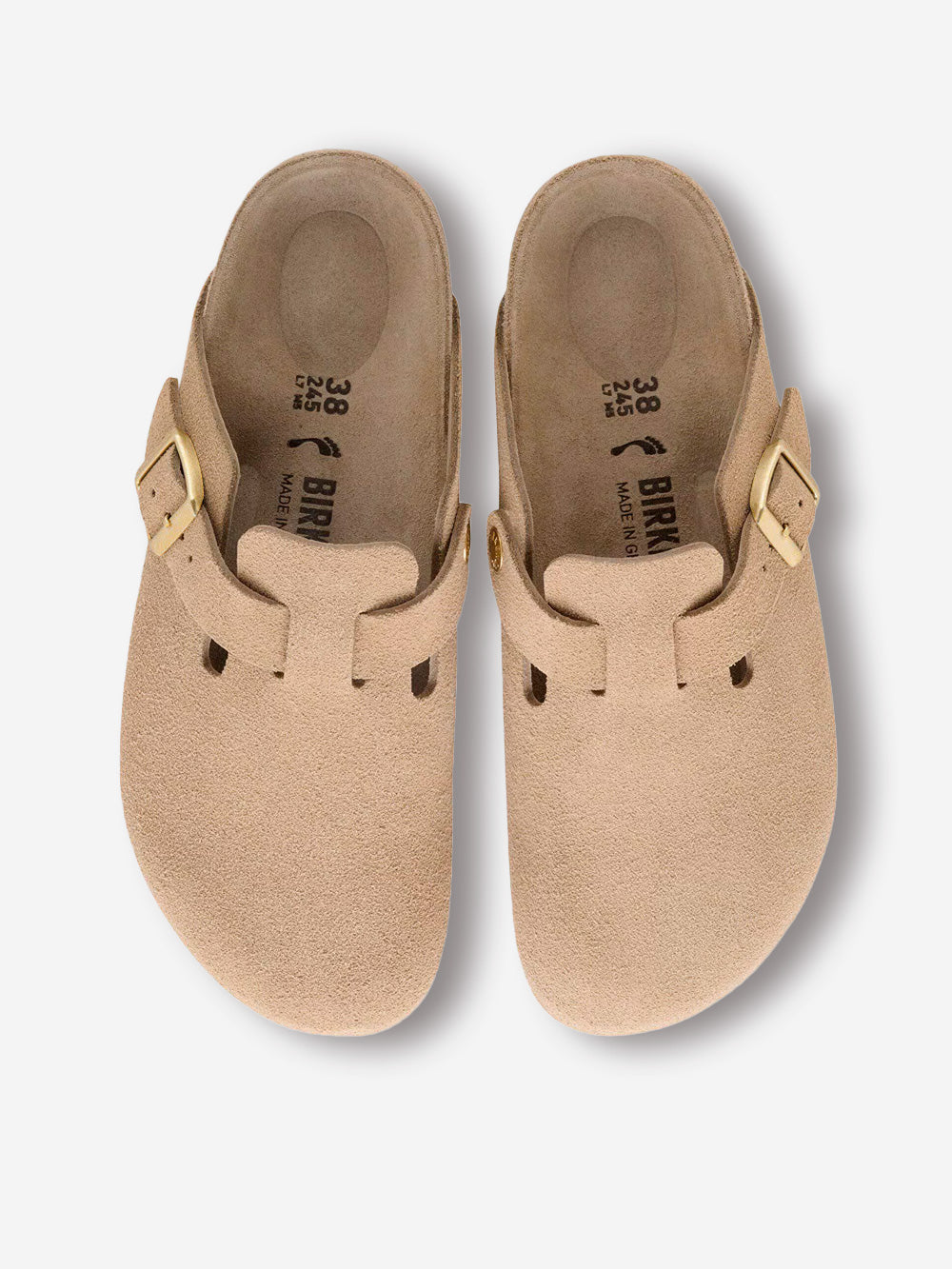 BIRKENSTOCK Boston suede Exquisite 'taupe' Beige Urbanstaroma