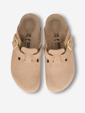 BIRKENSTOCK Boston suede Exquisite 'taupe' Beige